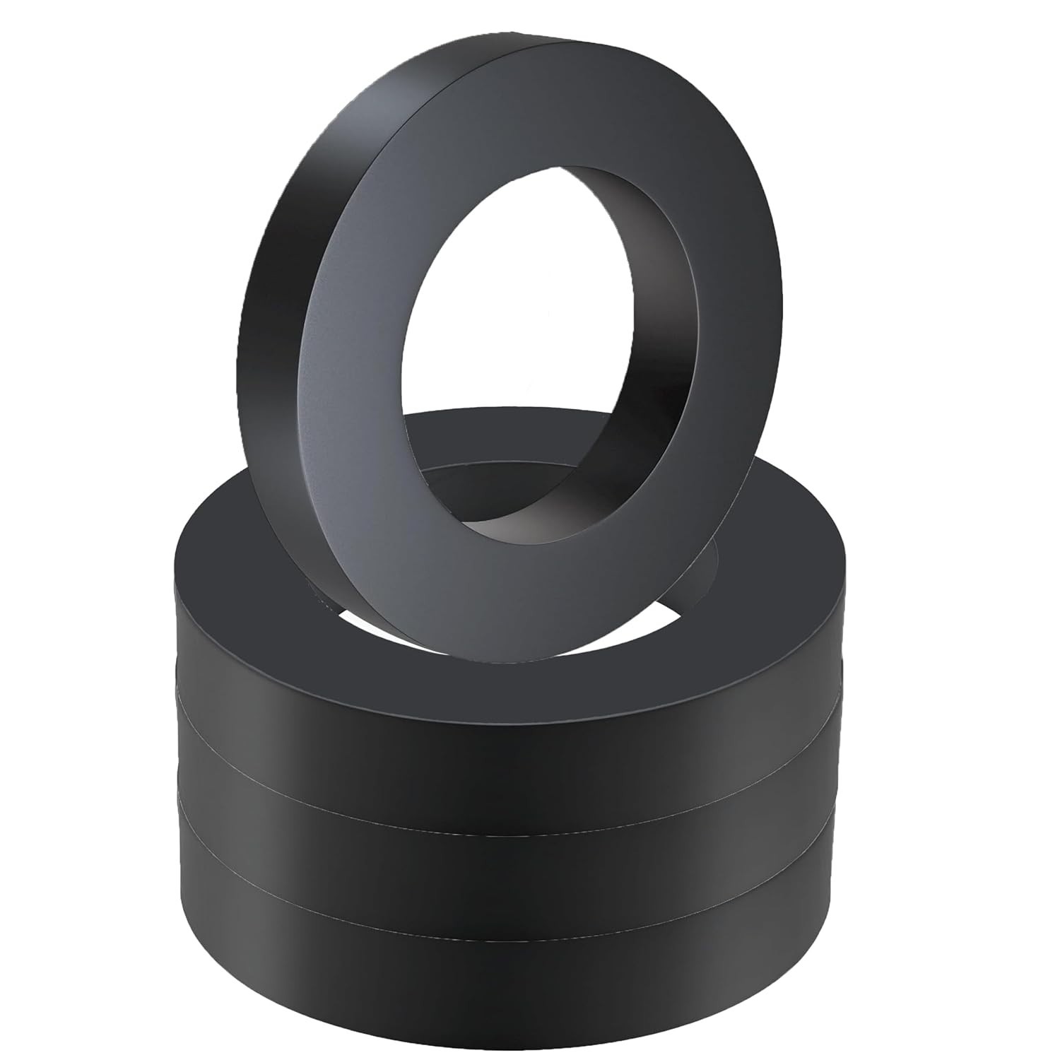 4PCS Large Ferrite Ring Magnet - Grade 10 Big Magnets Heavy Duty OD60mm x ID32mm