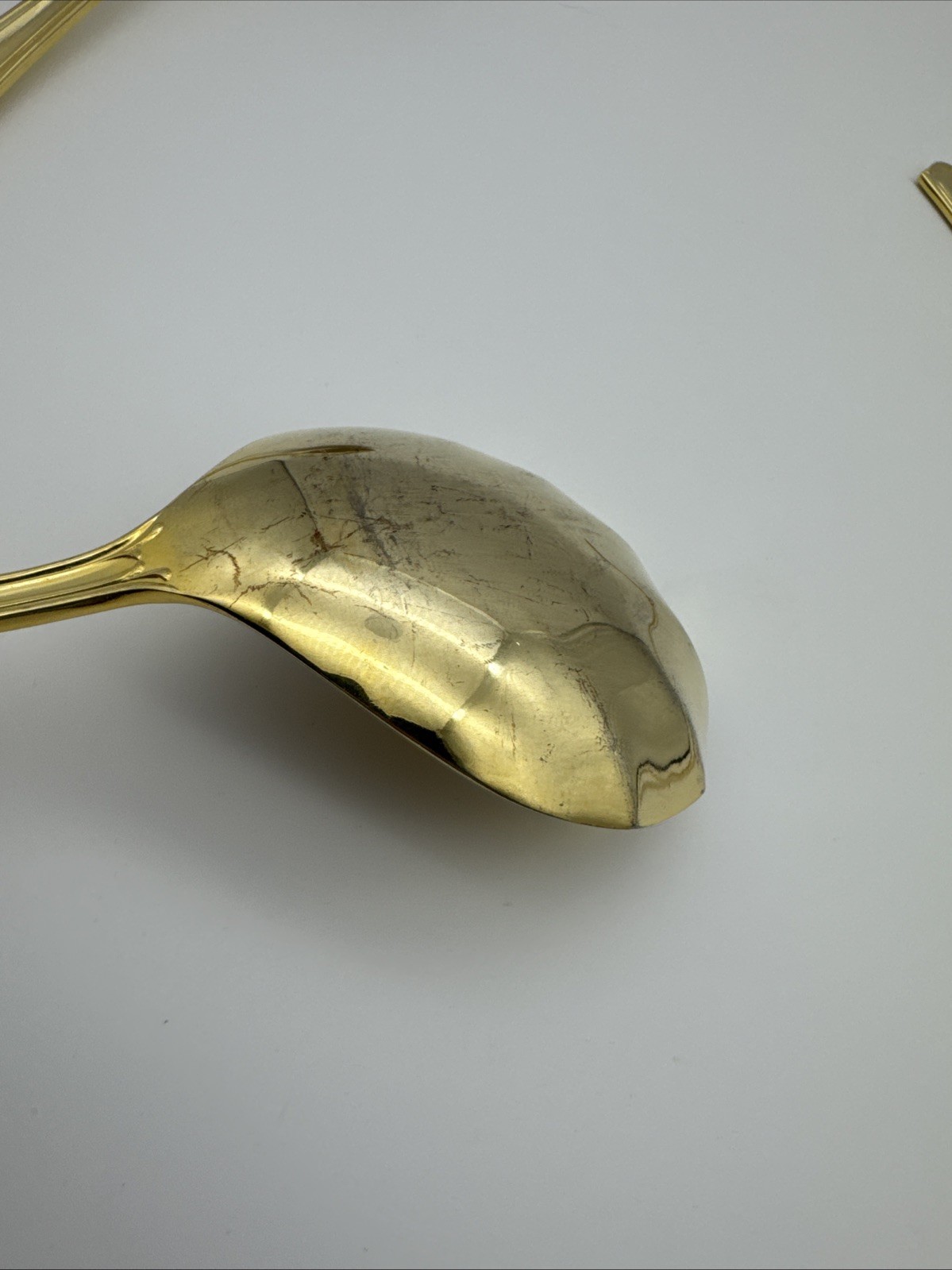3 Excel St Joan Gold Electroplate Solid & Pierced Casserole Spoon & Fork