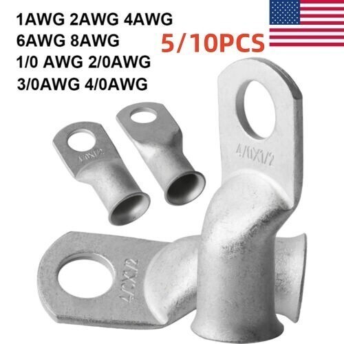 Tinned Copper Ends Cable Lug Welding Battery Marine Wire Connector Ring Terminal