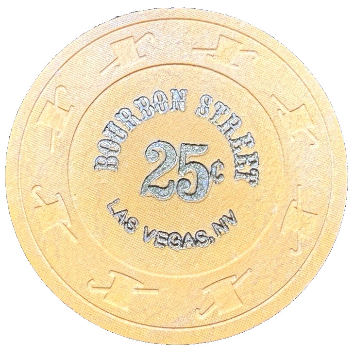Bourbon Street Hotel Casino Las Vegas Nevada 25 Cent Vintage Casino Chip
