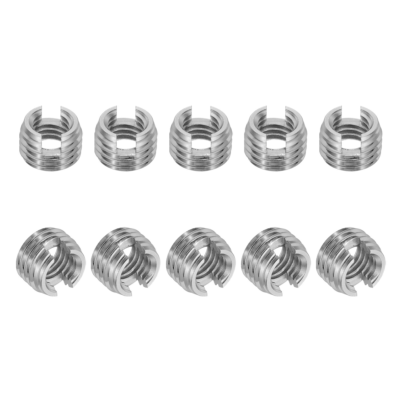 10 Pcs 303 Stainless Steel M8 x M12 x 8mm Self-Tapping Threaded Inserts