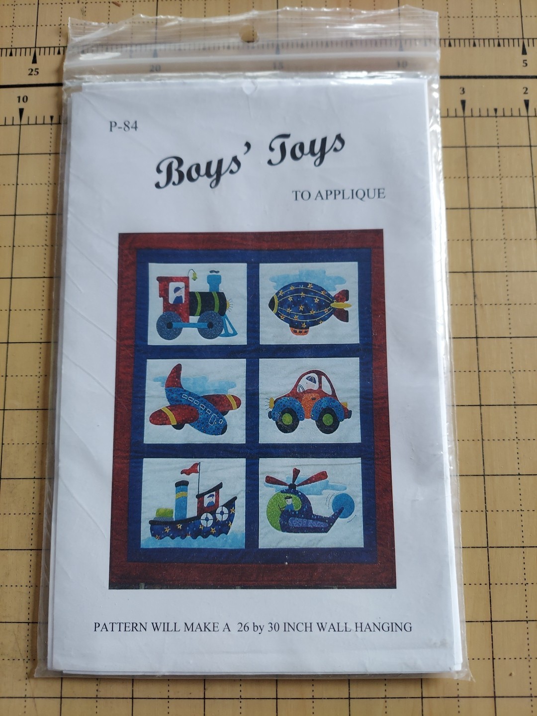 Holiday Designs BOYS TOYS To Applique For Quilts #P-84