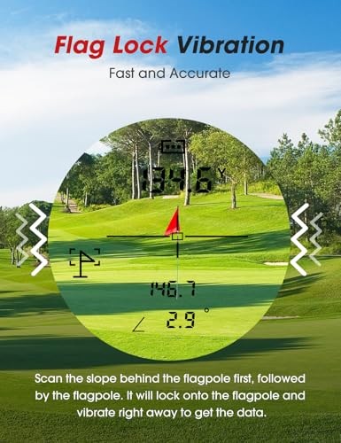 BirdiePulse Rangefinder Slope Magnet 1300 Yards Range Finder - White