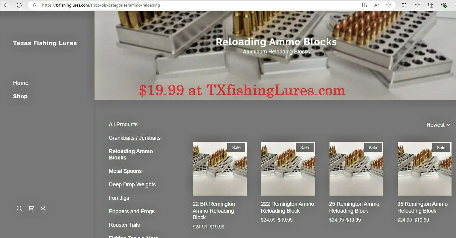 6.5x284 NORMA Ammo Reloading Block Solid Aluminum 50 rounds