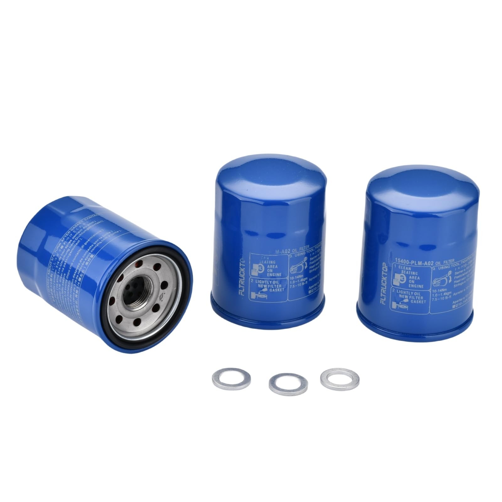 FLTRUCKTOP 3PCS 15400-PLM-A02 94109-14000 Oil Filters Drain Plug Gasket Kit...