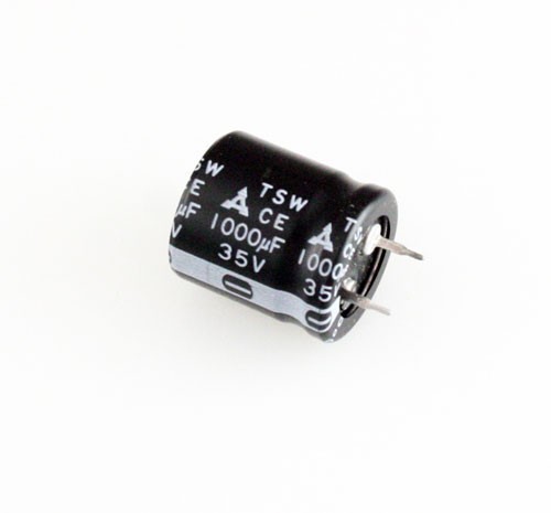 20pcs 1000uF 35V DC Radial Snap In Mount Electrolytic Capacitor ECET35R102SW