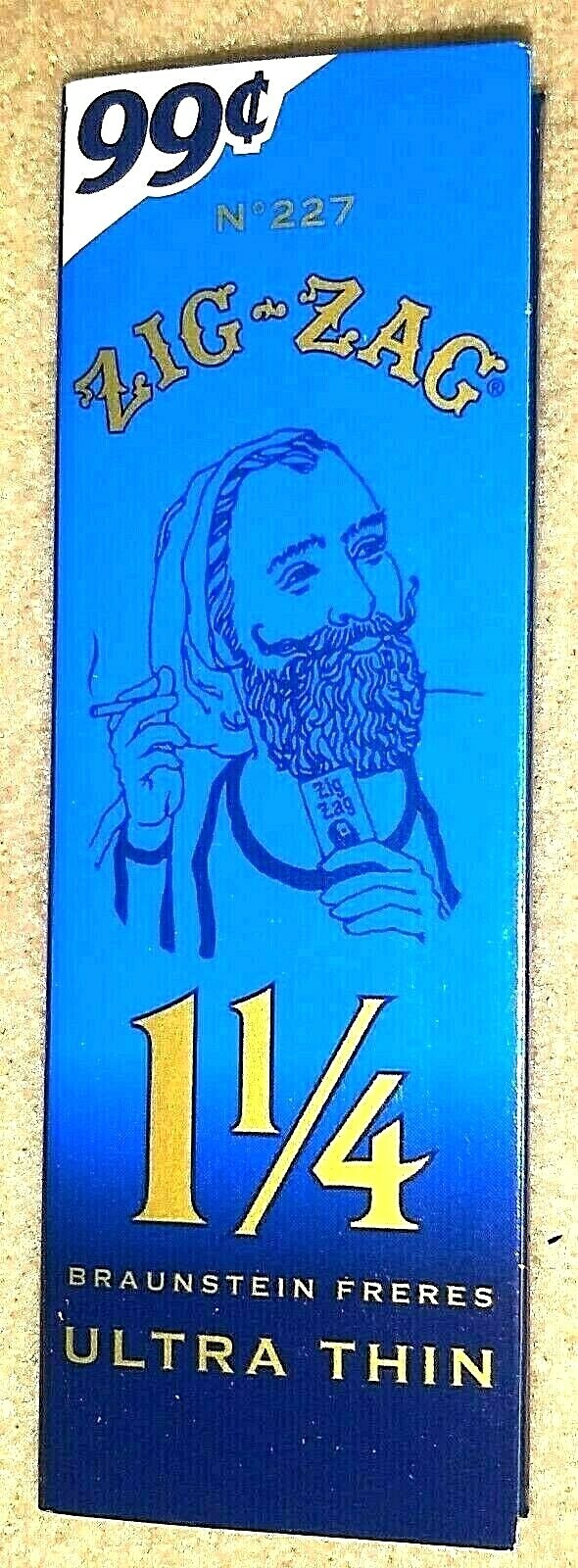 Zig Zag Ultra Thin 1 1/4 Rolling Papers Blue Pk Buy4@$2.36/PK! FREE USA SHIPPING