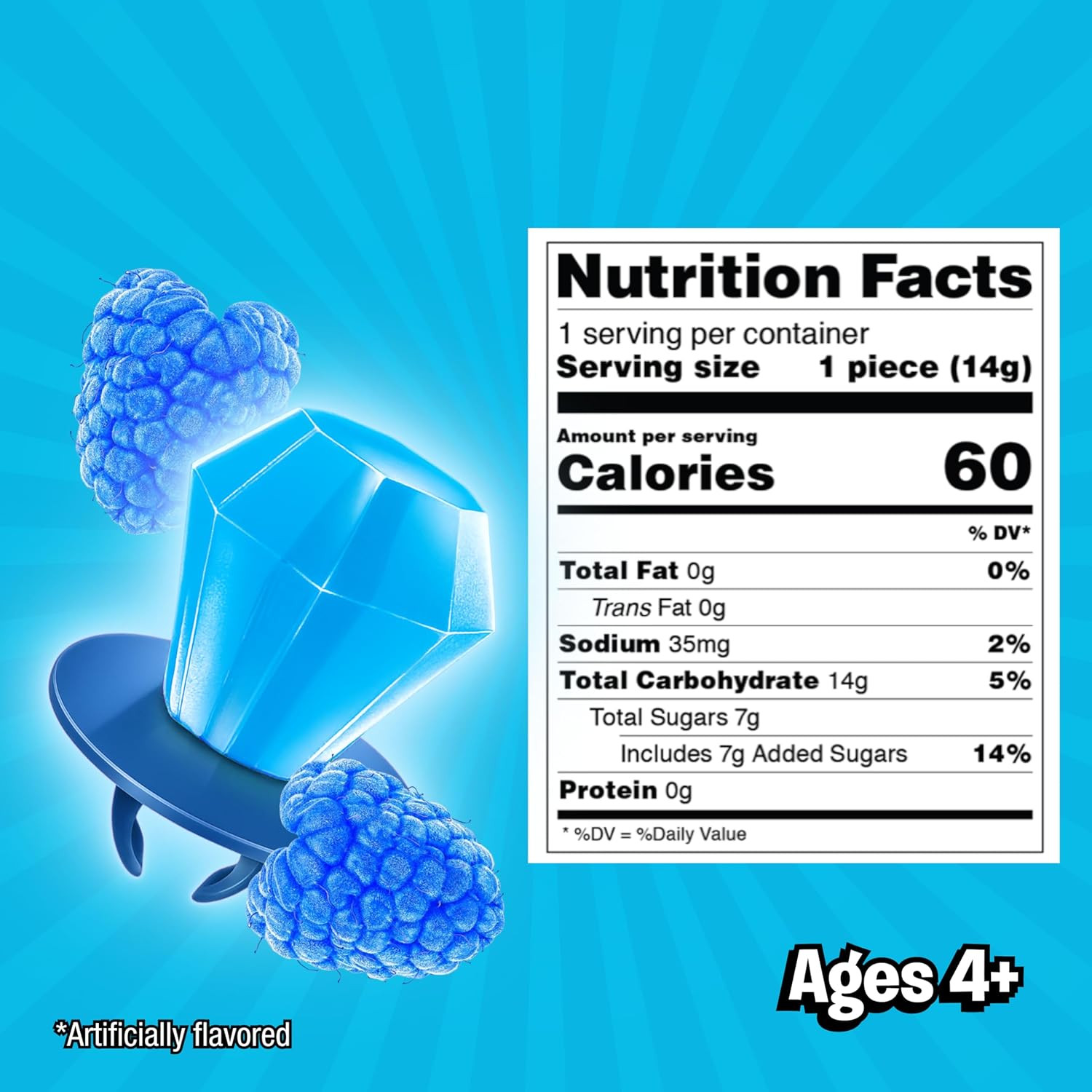 Individually Wrapped Blue Raspberry 30 Count Bulk Lollipop Easter Pack