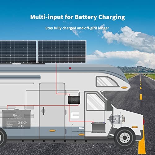 50 Amp MPPT Charge Controller 12V MPPT Solar Charge Controller, Capable for
