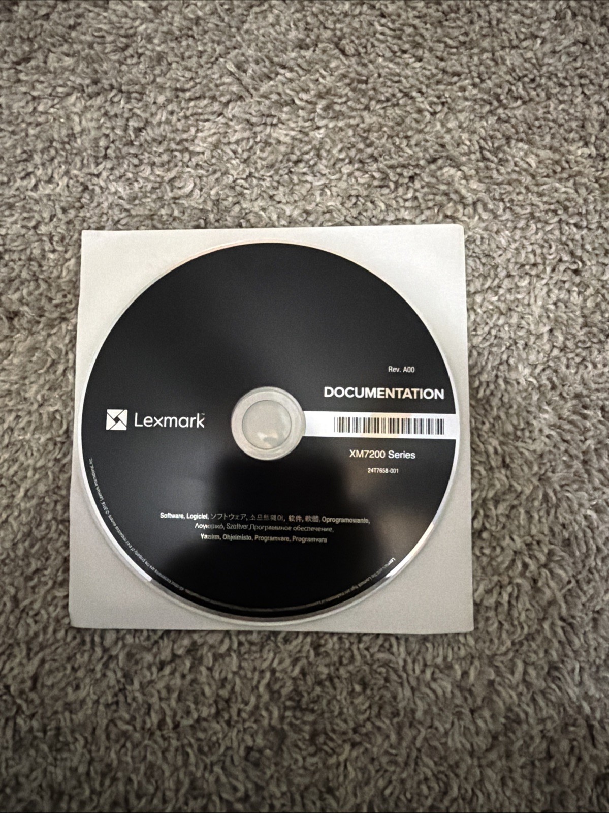 Genuine Lexmark Documentation XM7200 Series CD 24T7658-001