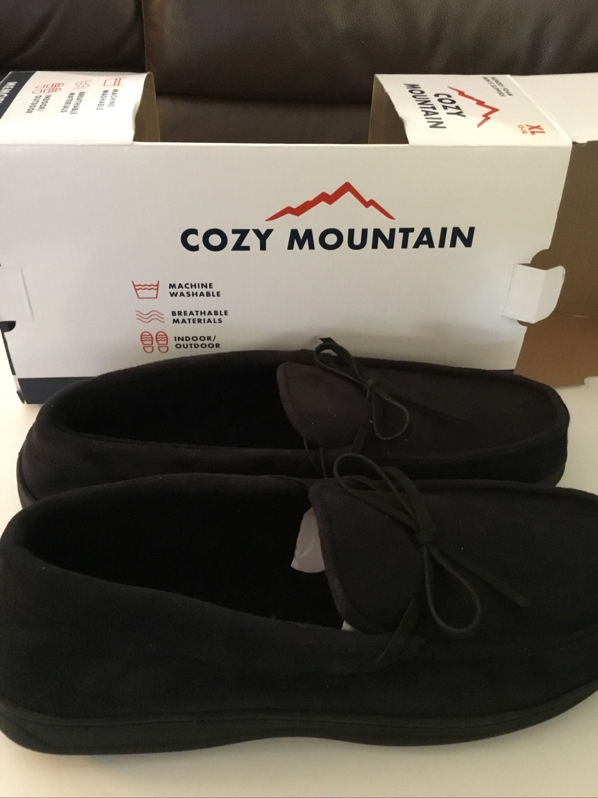 Mens Gift  Slippers Xl 13-14 New Cozy Mtn. Free Shipping