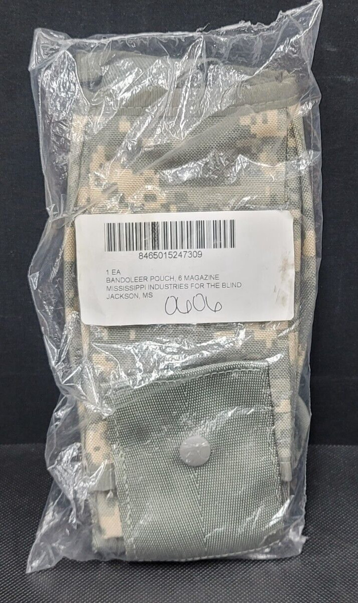USGI Military 6 Magazine Bandoleer MOLLE II Mag Ammunition Pouch w/ Strap NEW