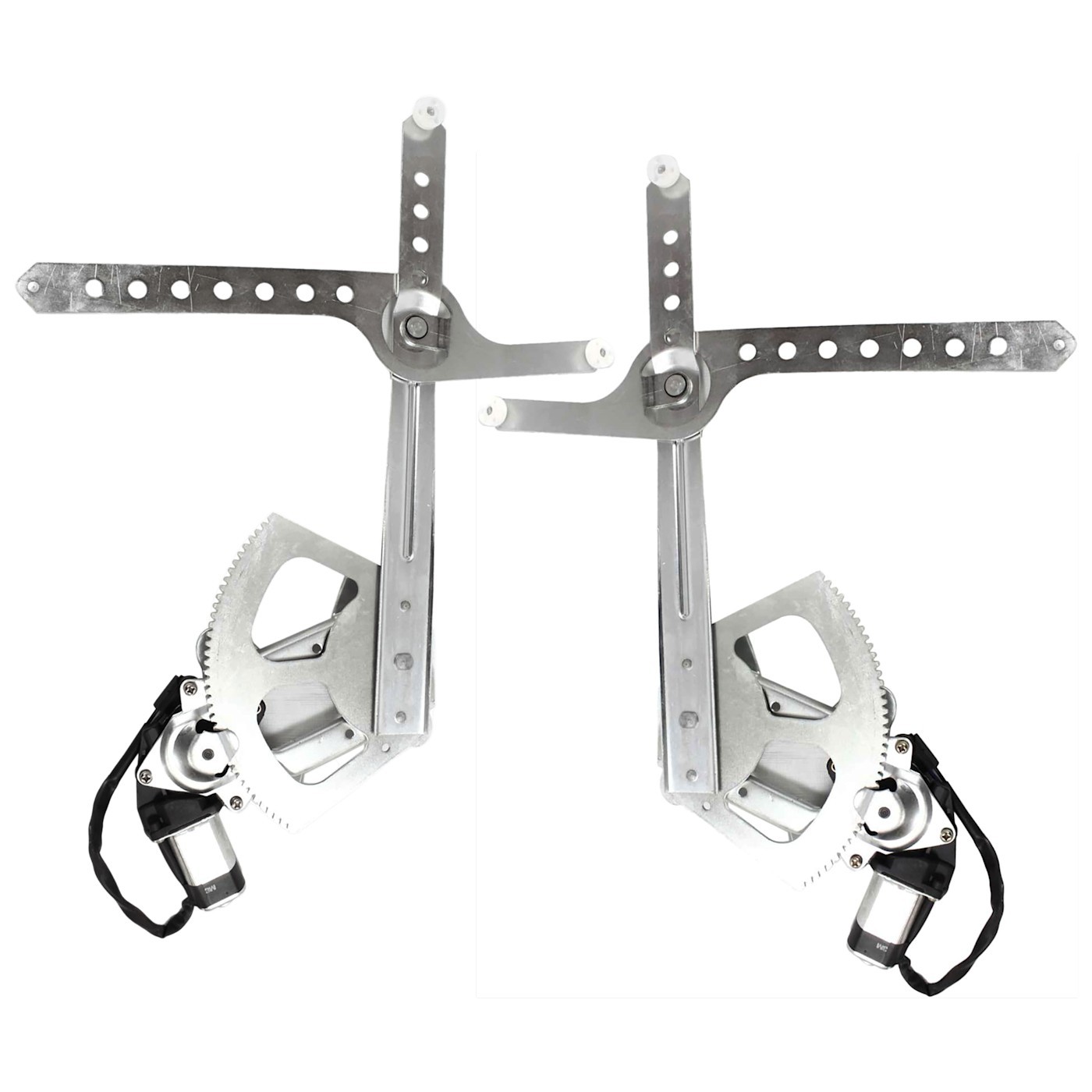 Window Regulators Glass Set of 2 Front Driver & Passenger Side for Chevy Pair