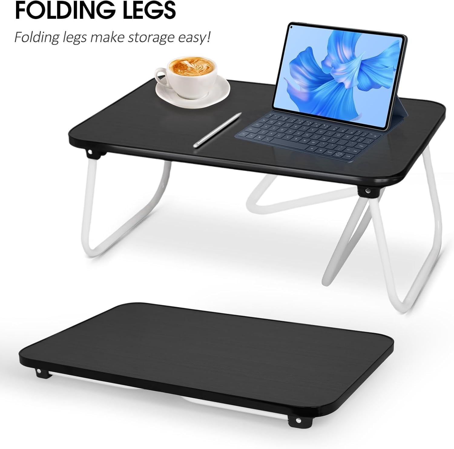 Versatile Foldable Desk Tray - Ideal for Working, Reading & Breakfast in Bed