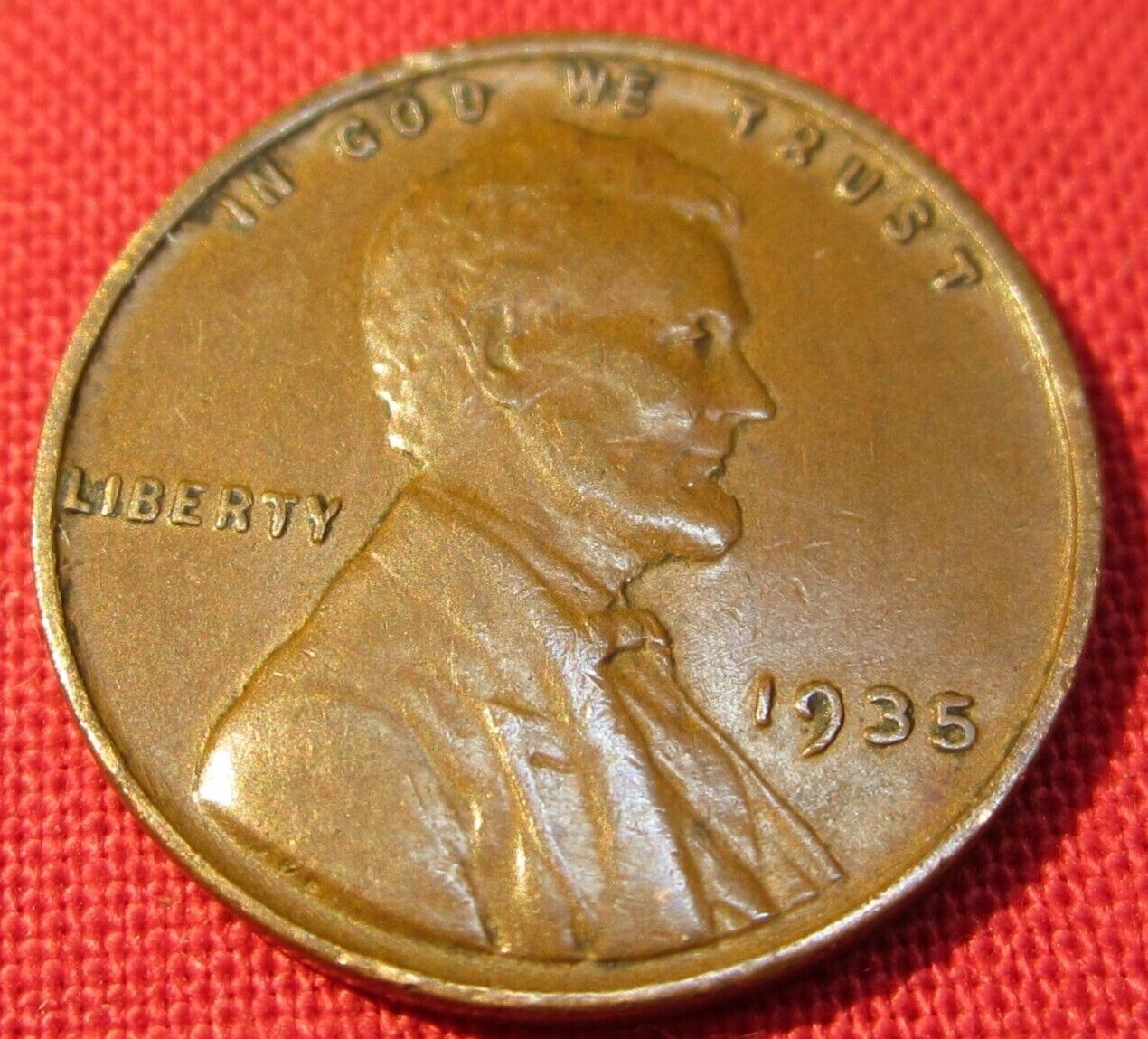 1935 (P) Lincoln Wheat Cent/Penny - F Fine to VF Very Fine