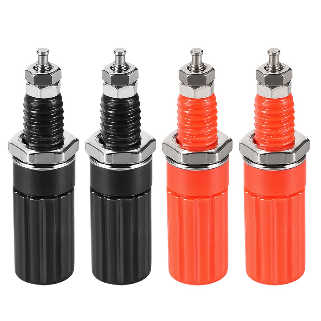 2 Pairs Binding Post M8 Thread Amplifier Connector Banana Plug Jack Socket