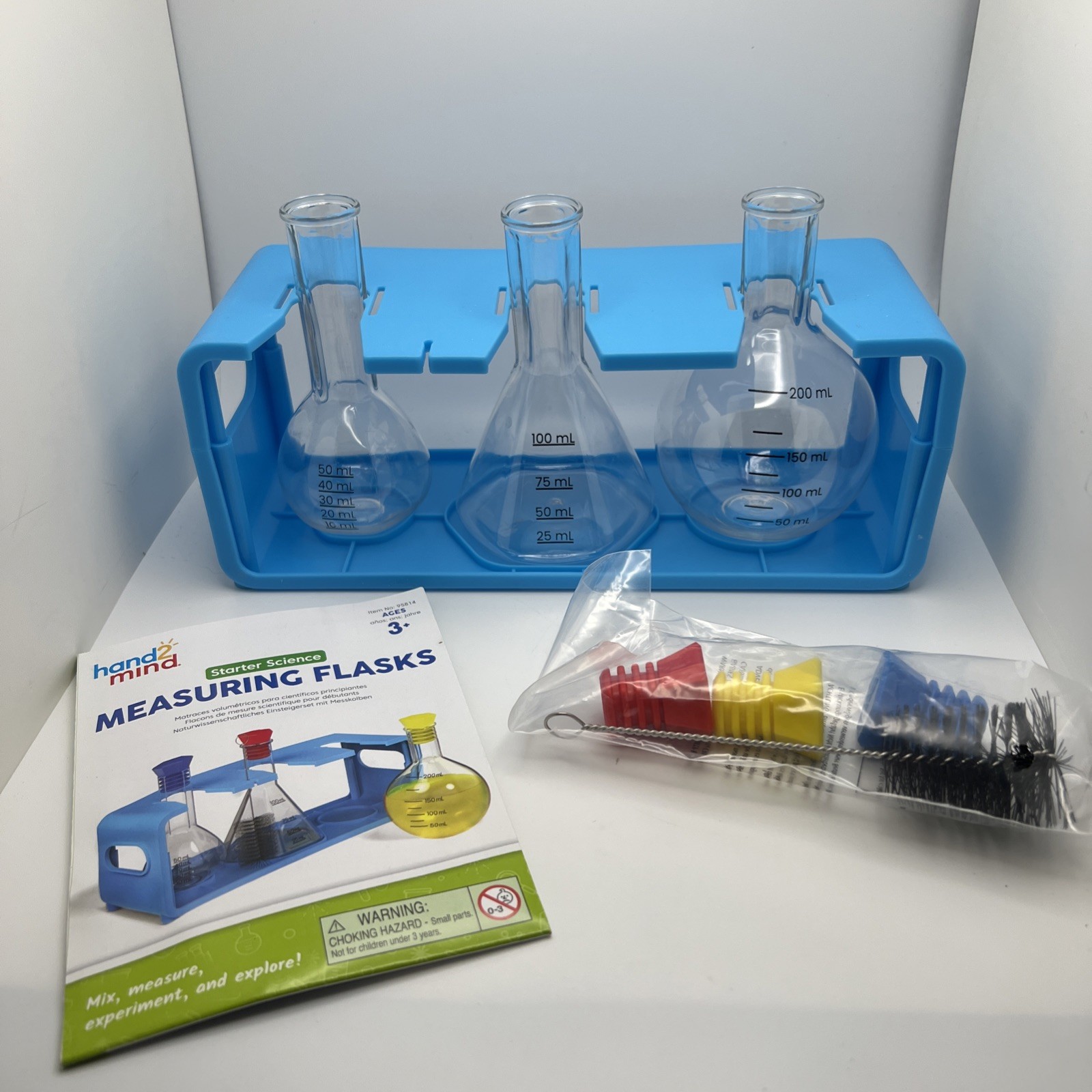 Hand2Mind Starter Science Measuring Plastic Flasks Kids Chemistry Kit