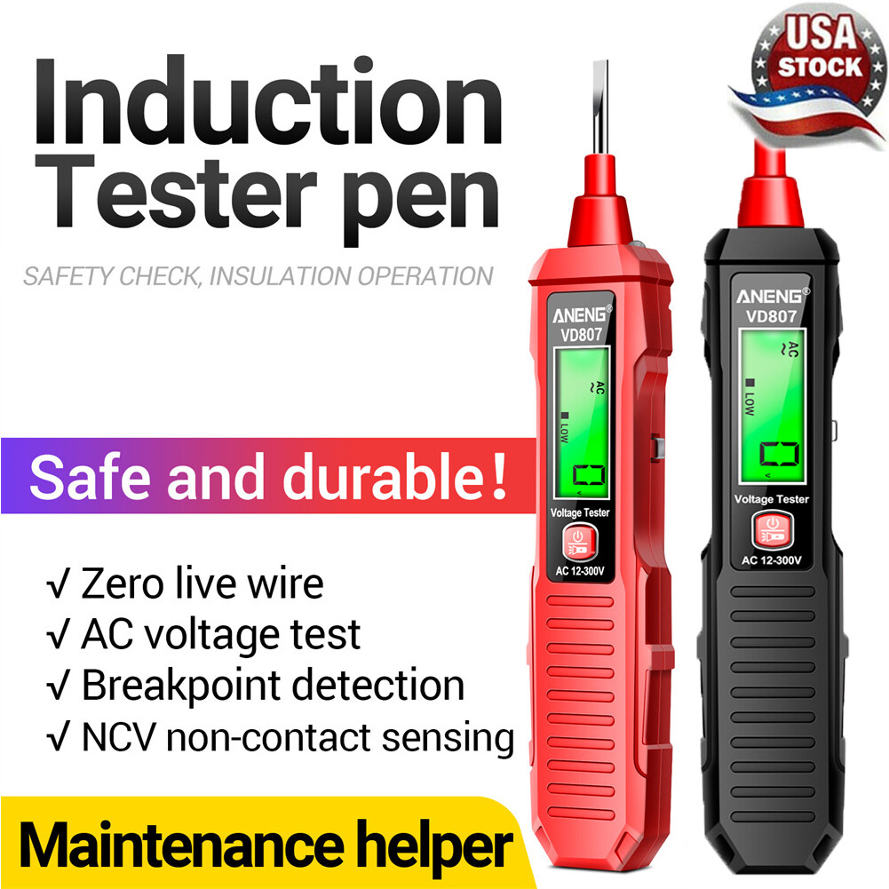 Non-Contact AC Voltage Tester 12-300V Electricity Detect Pen Breakpoint Finder