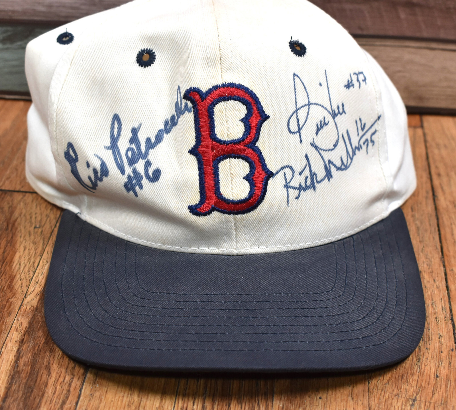 Rico Petrocelli Bill Spaceman Lee Rick Miller Boston Red Sox Autographed Hat
