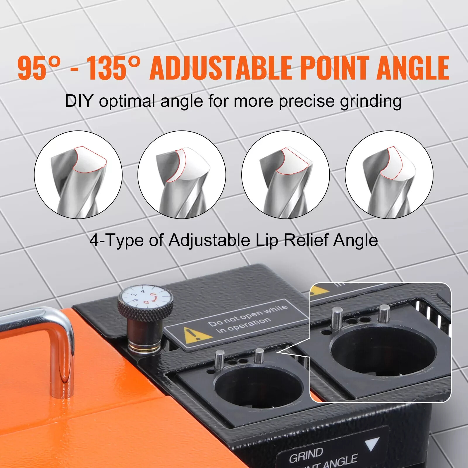 MR-13A Powered Drill Bits Sharpener ф2mm-ф13mm Portable Bit Grinder 110V