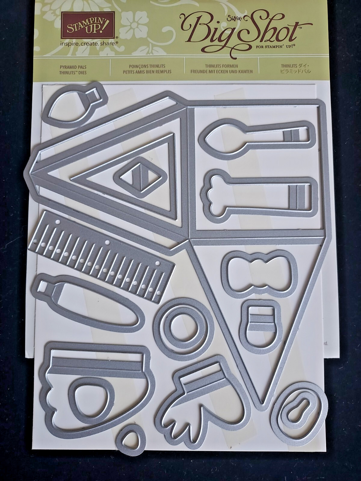 Stampin' IUp! PYRAMID PALS (18)  Thinlit Dies-New/Retired-Various Designs+++