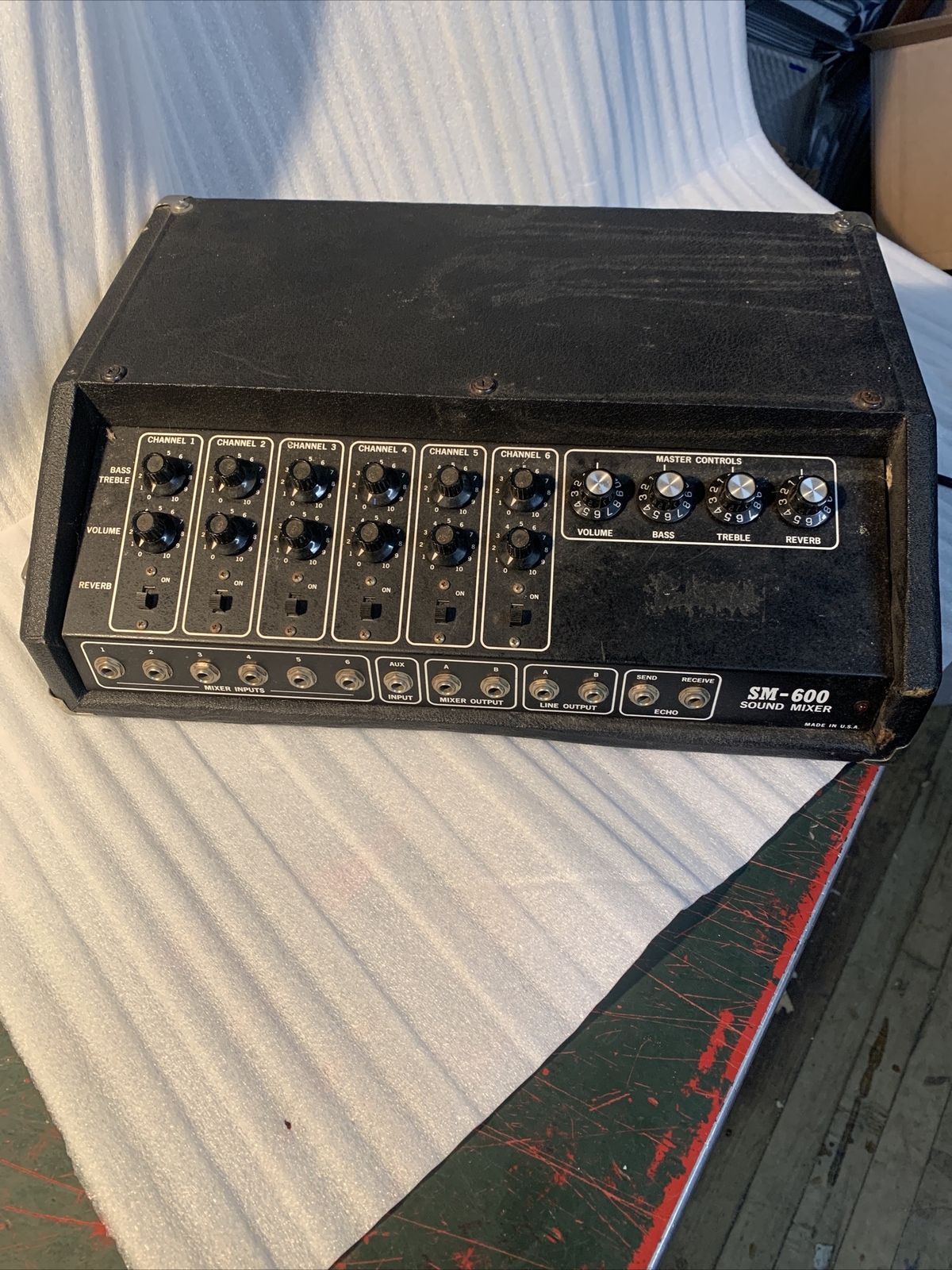 Vintage Marlboro Sound Works 1970s Model SM-600 Sound Mixer 6 Channel Rock Band