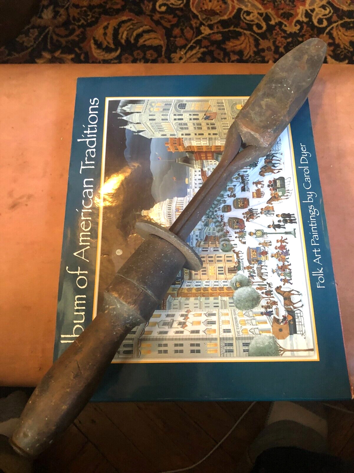 Rare Vintage Antique Large  18" Copper Head Soldering Iron, Heavy