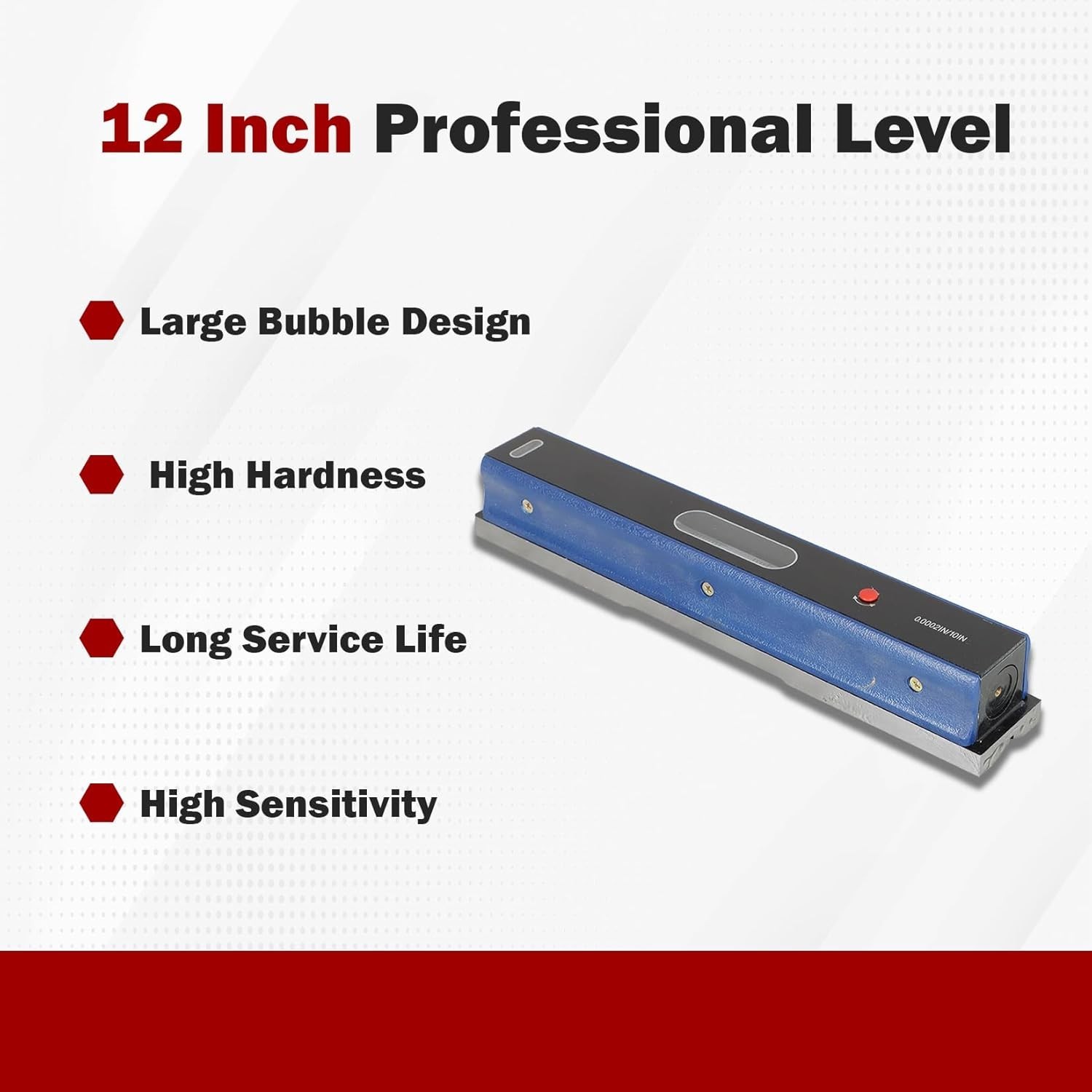 Accurate 12" Horizontal Level - Toolmakers, Machinists, 0.0002/10" Precision