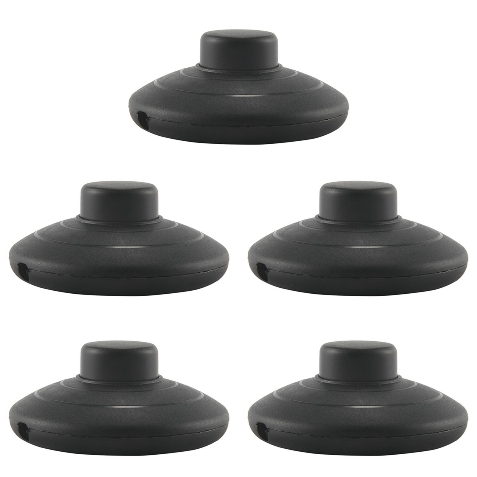 5pcs Black in-Line Lamp Foot  Push  Pedal Light FootSwitch O9O66929