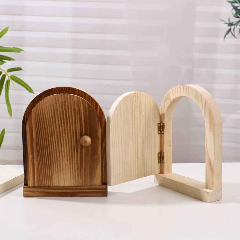 Wooden Fairy Door Panel Cover for Standard Single Gang Electrical Outlet