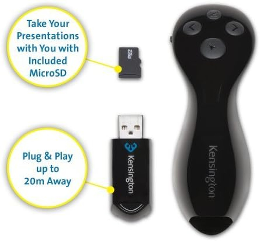 Kensington Wireless Presentation Remote with 8GB Memory (K75233AM)