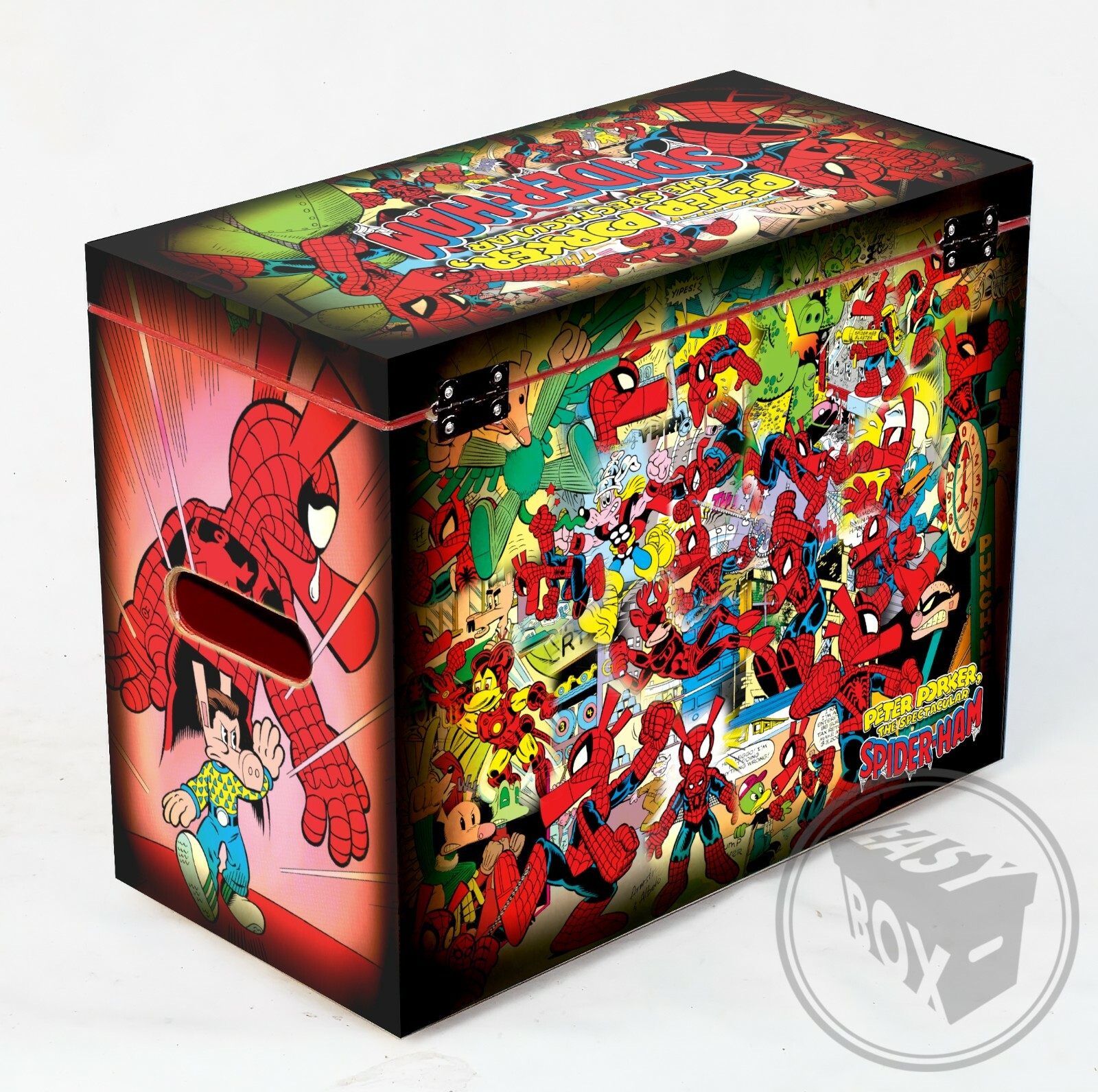 Spider-Ham - Large Comic Book Hard Box Chest MDF