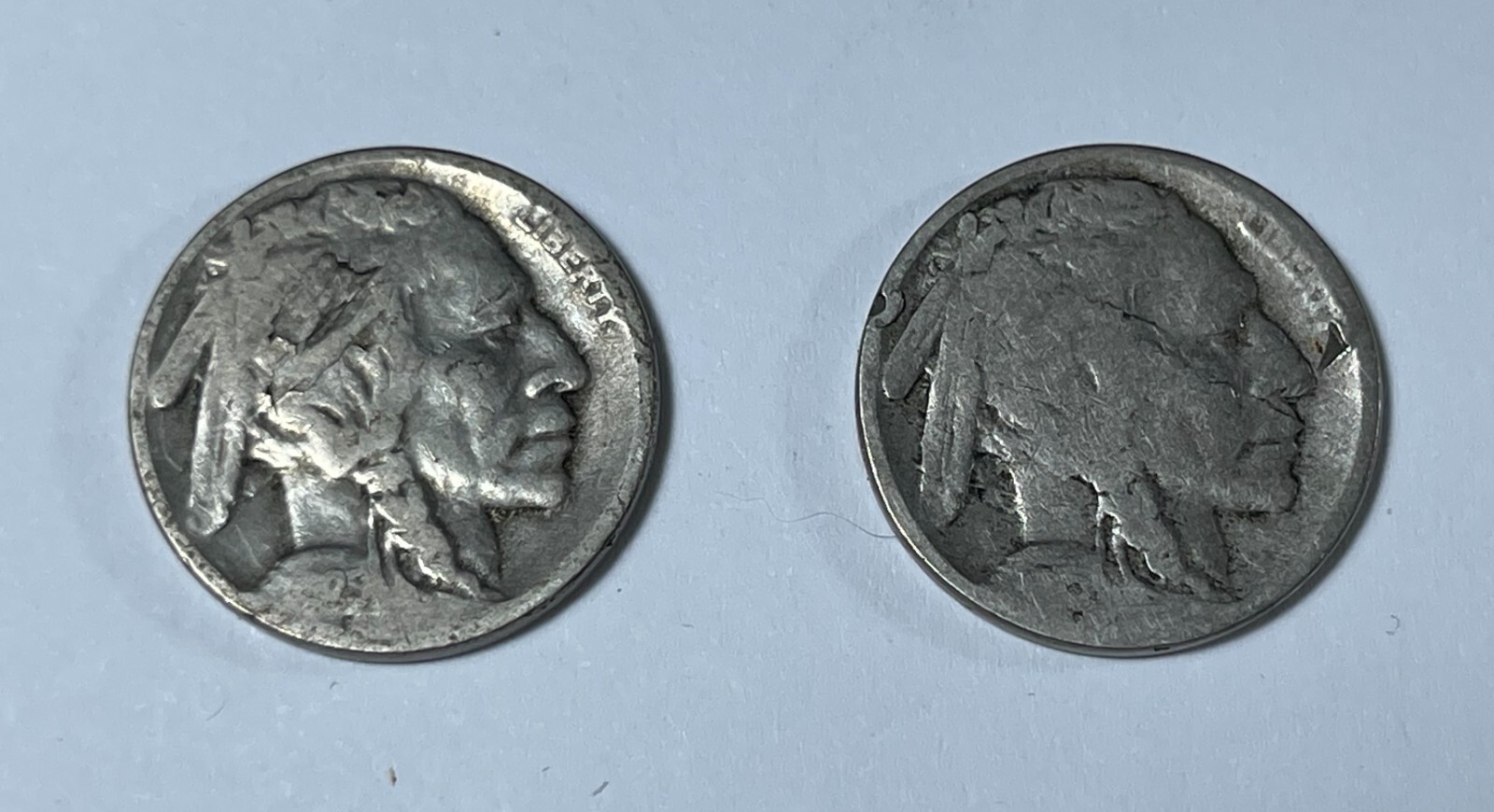 Errors 1915-D & 1925-D Buffalo 5C (#20715) Obv Die issues