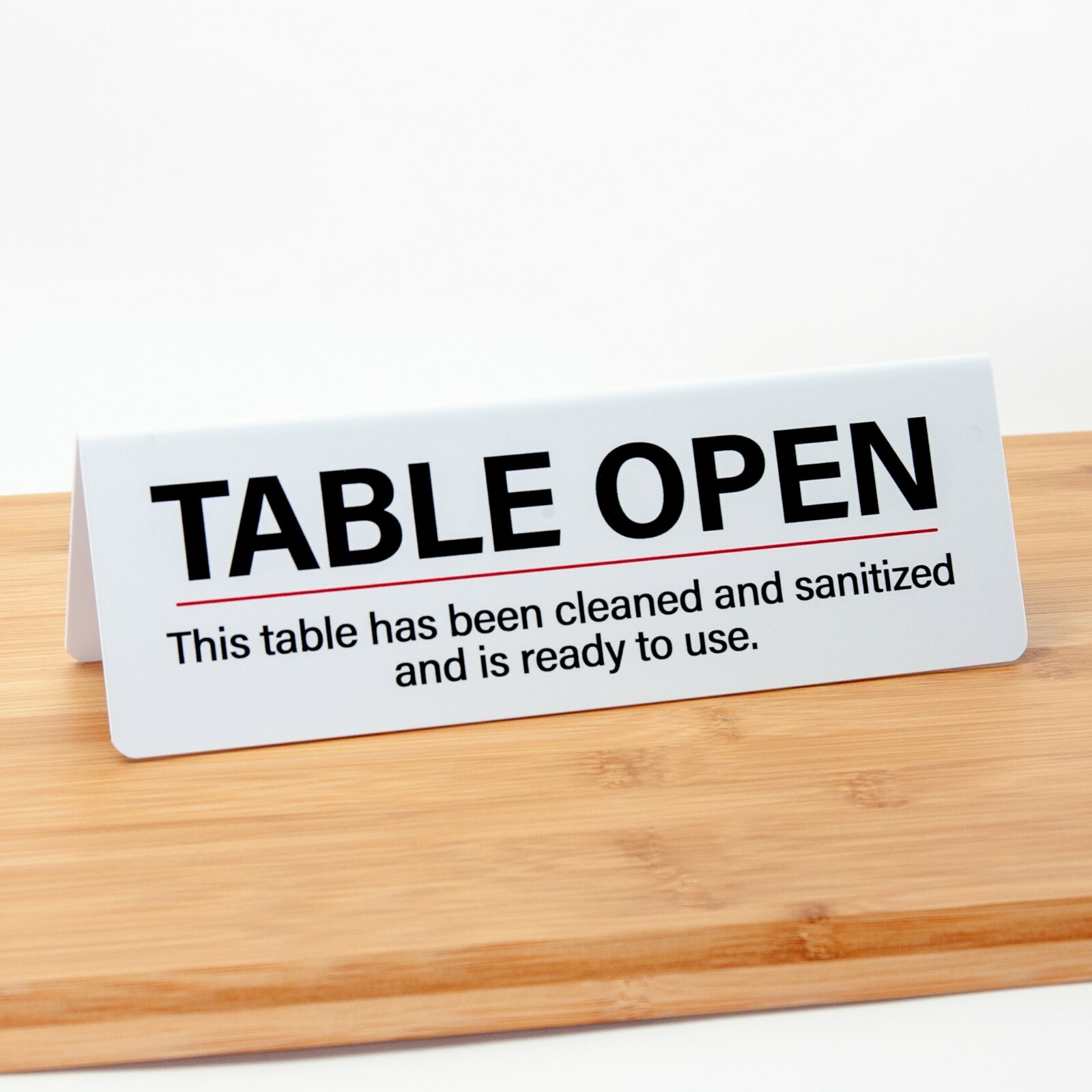 TABLE OPEN Signs, Tent Style Plastic Signs, Double Sided, 12pk, Free Shipping