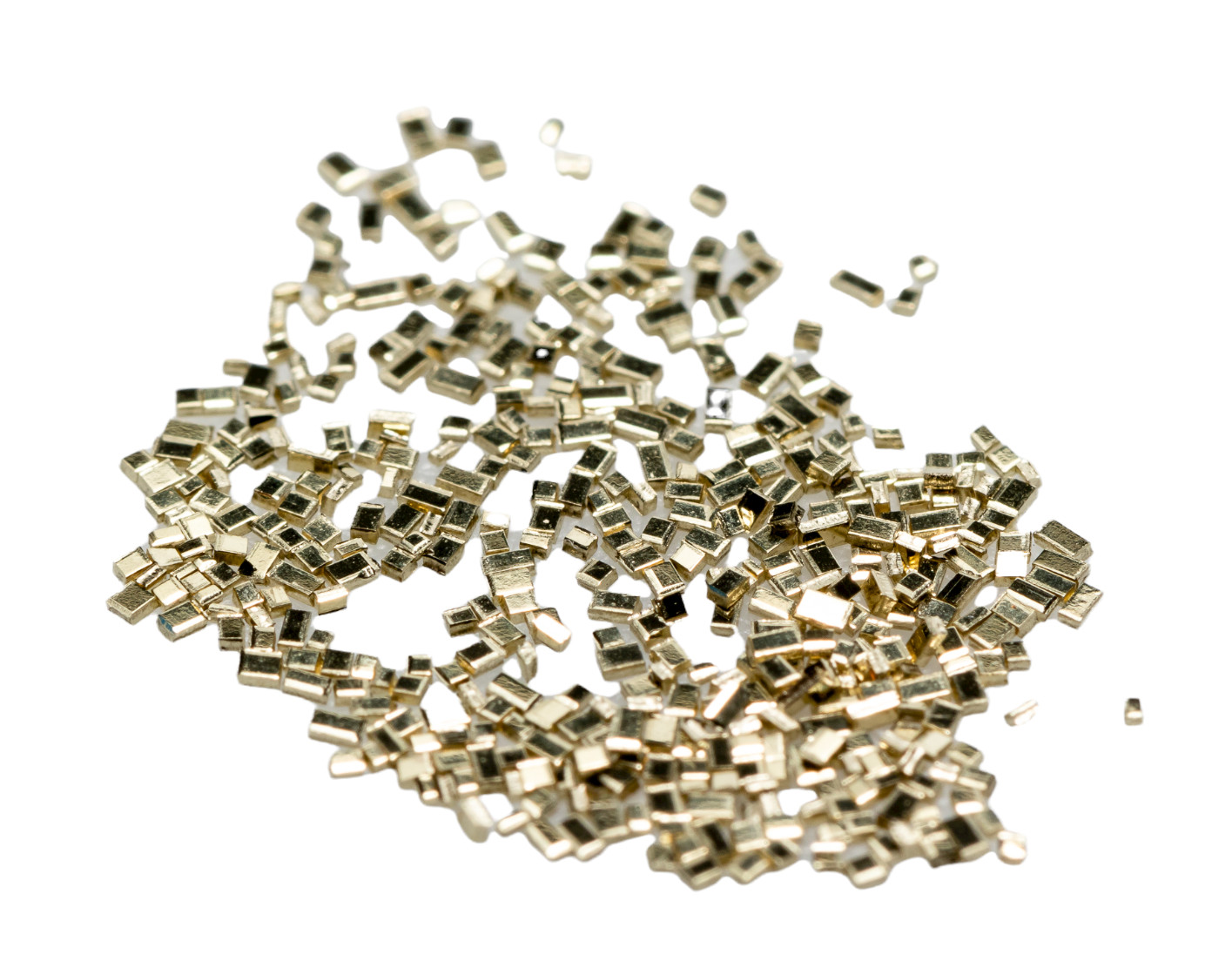 14K Yellow Gold Chip Easy Solder 1/2 x 1/2mm Ultra Tiny (0.25 DWT ~320 pcs) USA