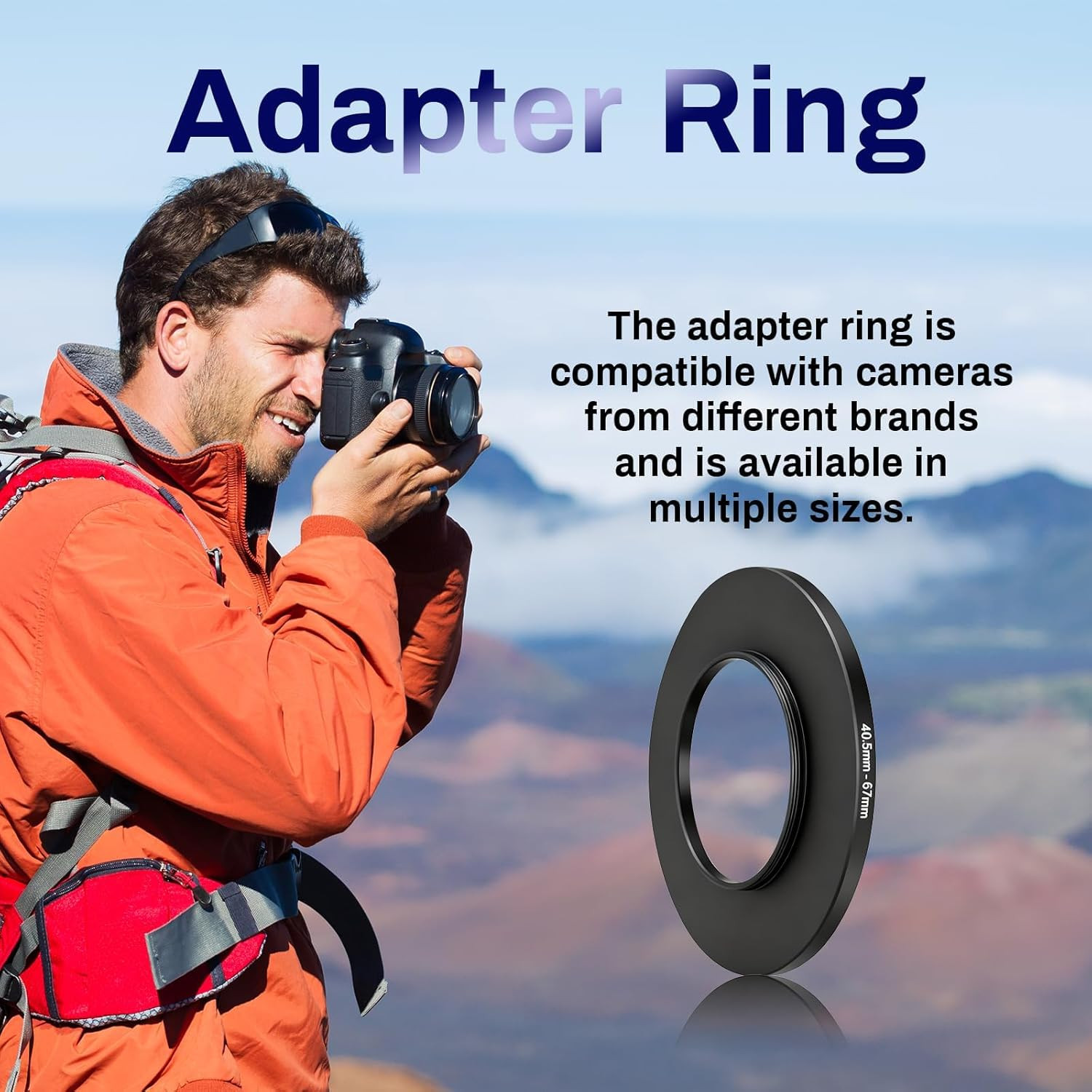 40.5Mm-67Mm Step up Ring Adapter Filter, Aluminum Alloy Camera Lens Filter Adapt