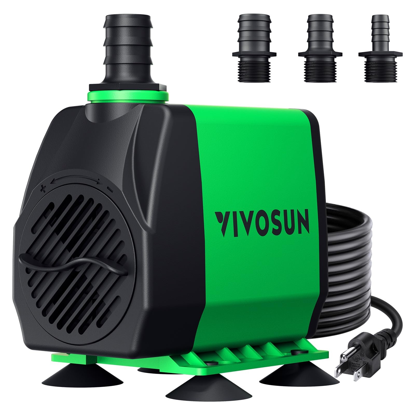 VIVOSUN 800GPH Submersible Pump(3000L/H, 24W), Ultra Quiet 800GPH, Green