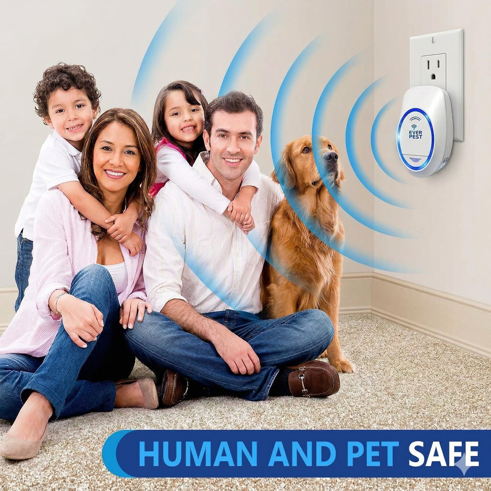 Ultrasonic Pest Control Repeller (2-Pack) Plug in Flea Rat Roach Mosquito Coc...