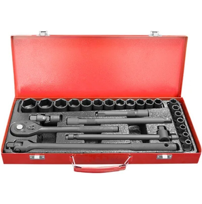 26 Pcs CRV Steel Combination Car Repair Wrench Batch Head Ratchet Pawl Socket
