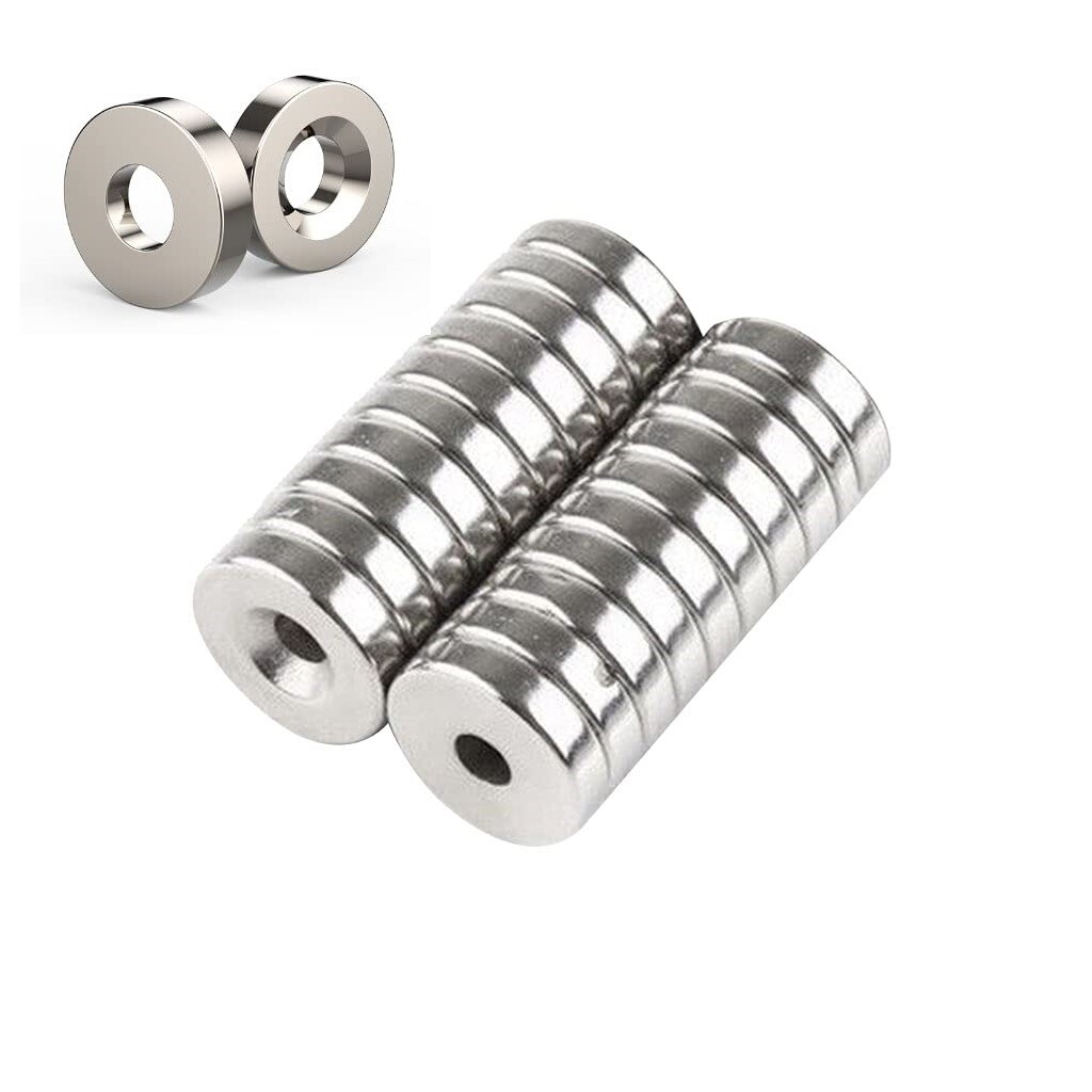 10 30 50 Countersunk Ring Magnets N52 1/2" x 1/8"  Rare Earth Neodymium Disc