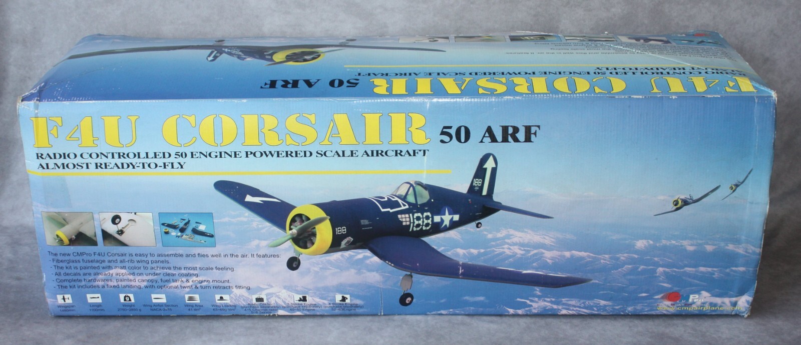 CMPRO F4U CORSAIR 50 ARF  AIRCRAFT FIBERGLASS FUSELAGE