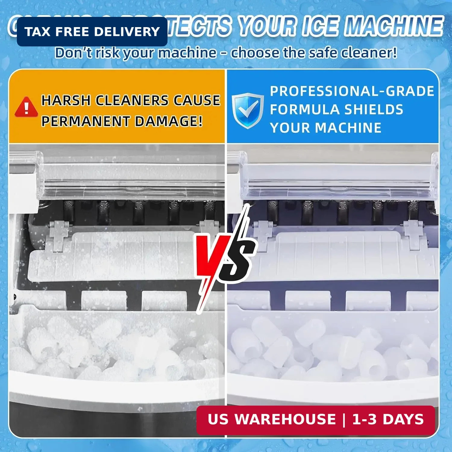Bellisinno Ice Machine Cleaner Tablets, 36 Pack Countertop Ice Maker Cleaner, Ni
