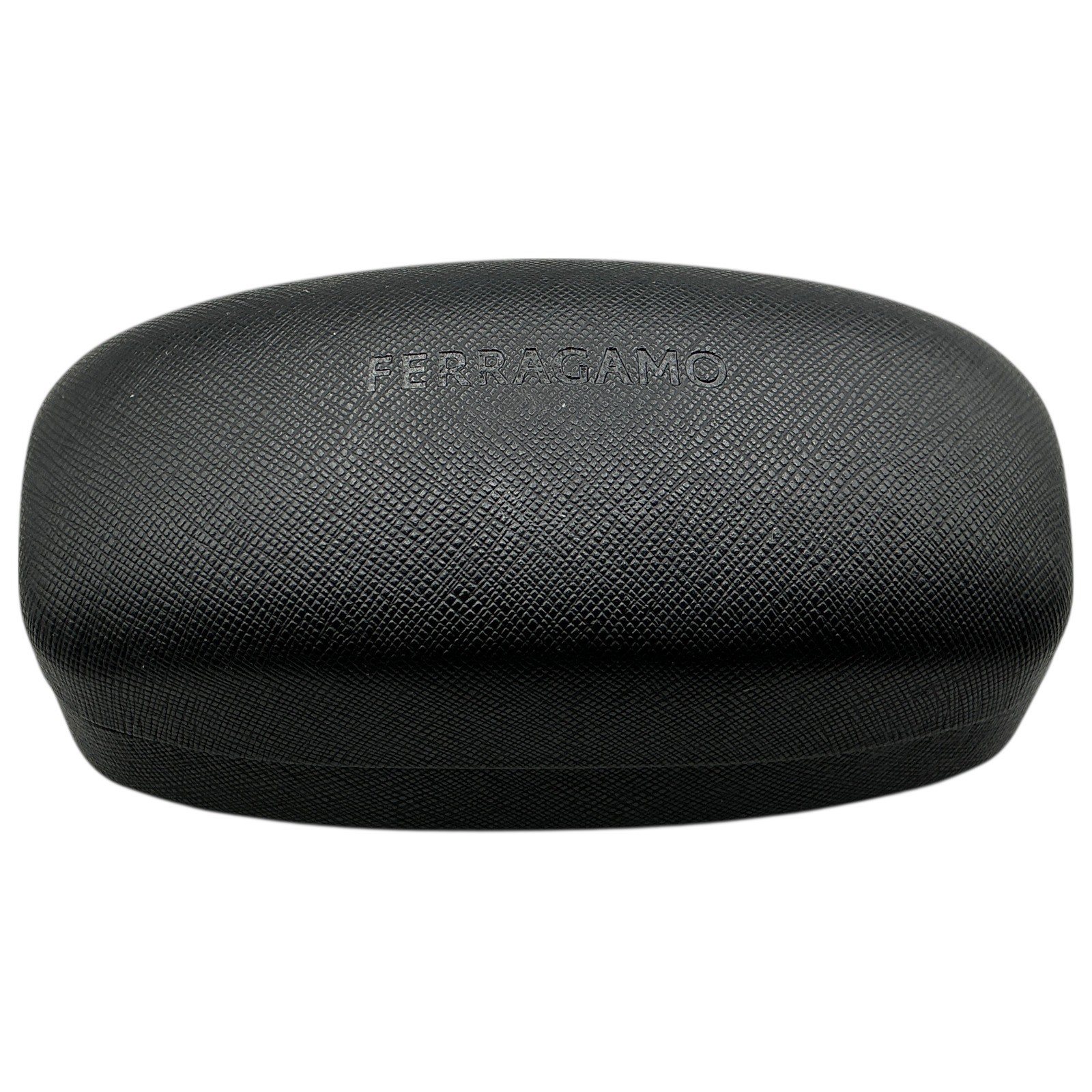Salvatore Ferragamo Black Saffiano Eyeglasses Case Clamshell