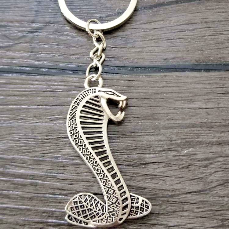 Mustang Cobra Key Chain Fob Remote Ring Keychain 4.6 GT500 Roush Shelby Charm