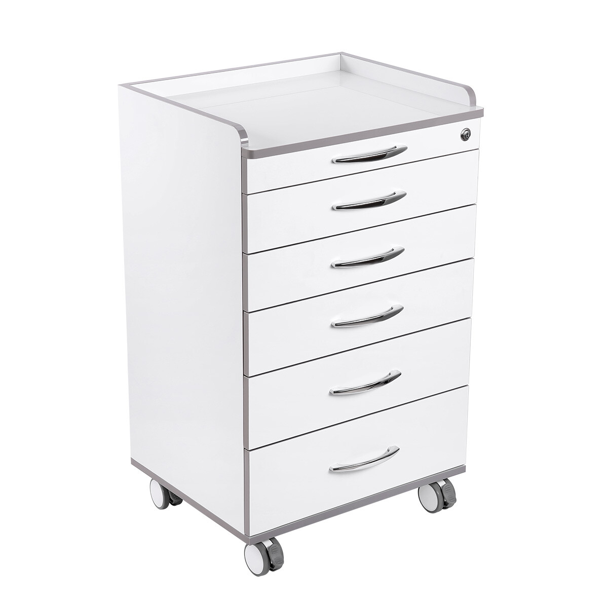 5 layers Medical Dental Trolley Carts Mobile Cart Instrument With 360° wheels