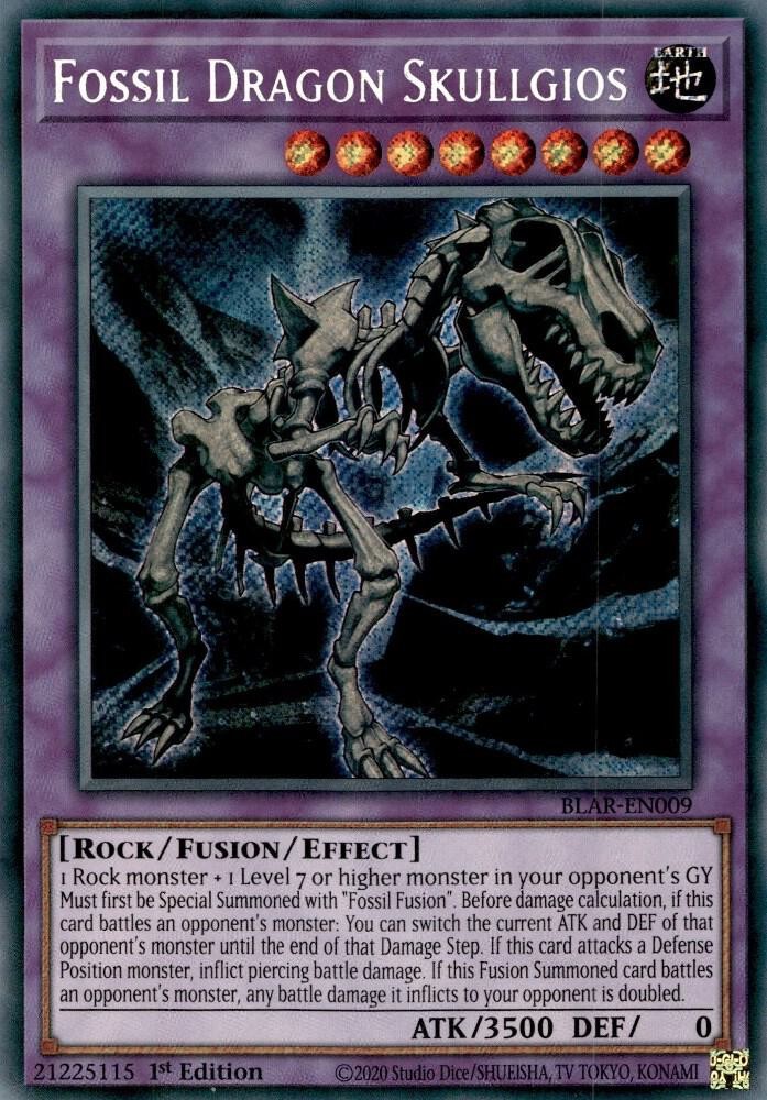 Yugioh Fossil Dragon Skullgios 1st Edition Secret Rare BLAR-EN009 NM