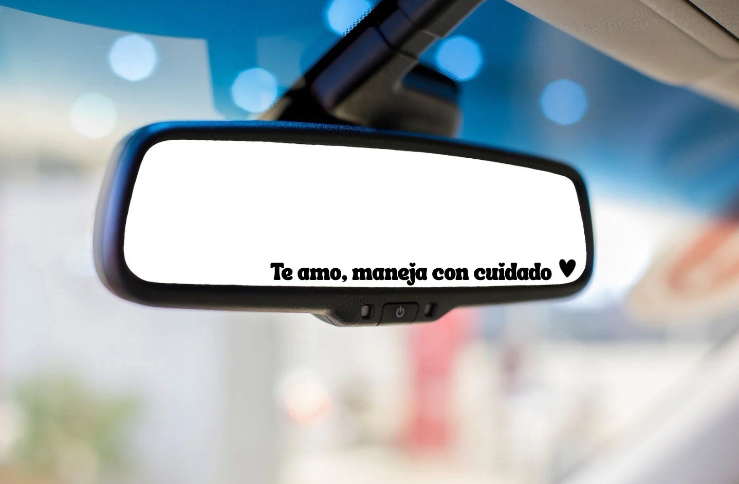 Te Amo, Maneja Con Cuidado vinyl decal sticker car truck rear-view mirror  black