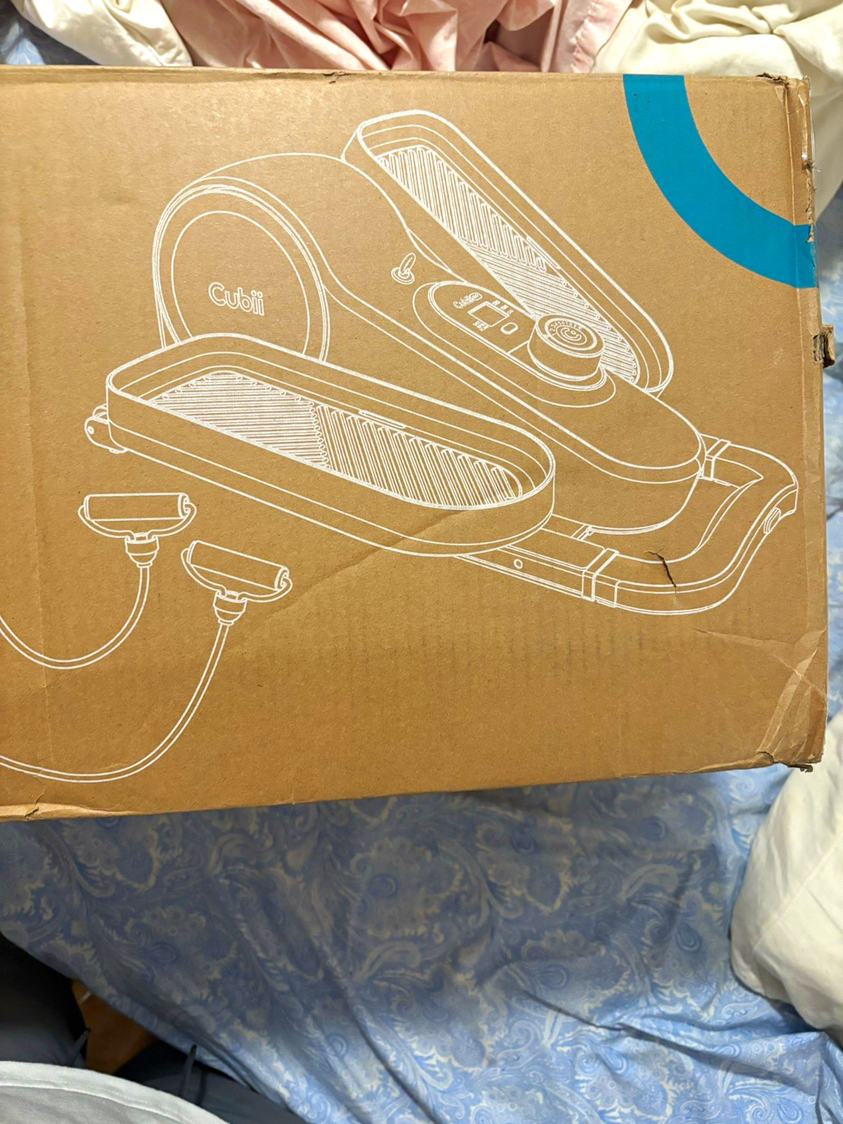 Cubii GO Compact Seated Elliptical Whisper-Quiet, Wheels, Extendable Handle