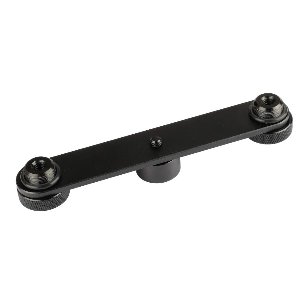 CAMVATE Double Microphone Mounts 3 cm (W) x 15 (L) x 2 (H), Black
