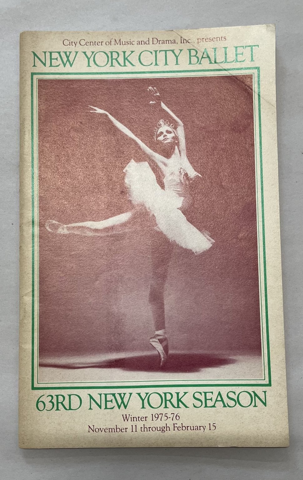 New York City Ballet Playbill 63rd Season 1975-76 The Nutcracker